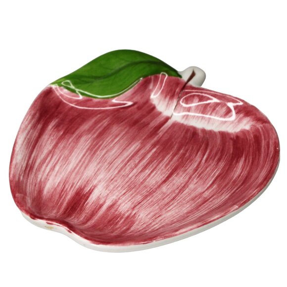 Laurie Gates Apple Lunch Plate Vintage Los Angeles Pottery Hand Painted 7 Inch - Picture 4 of 7